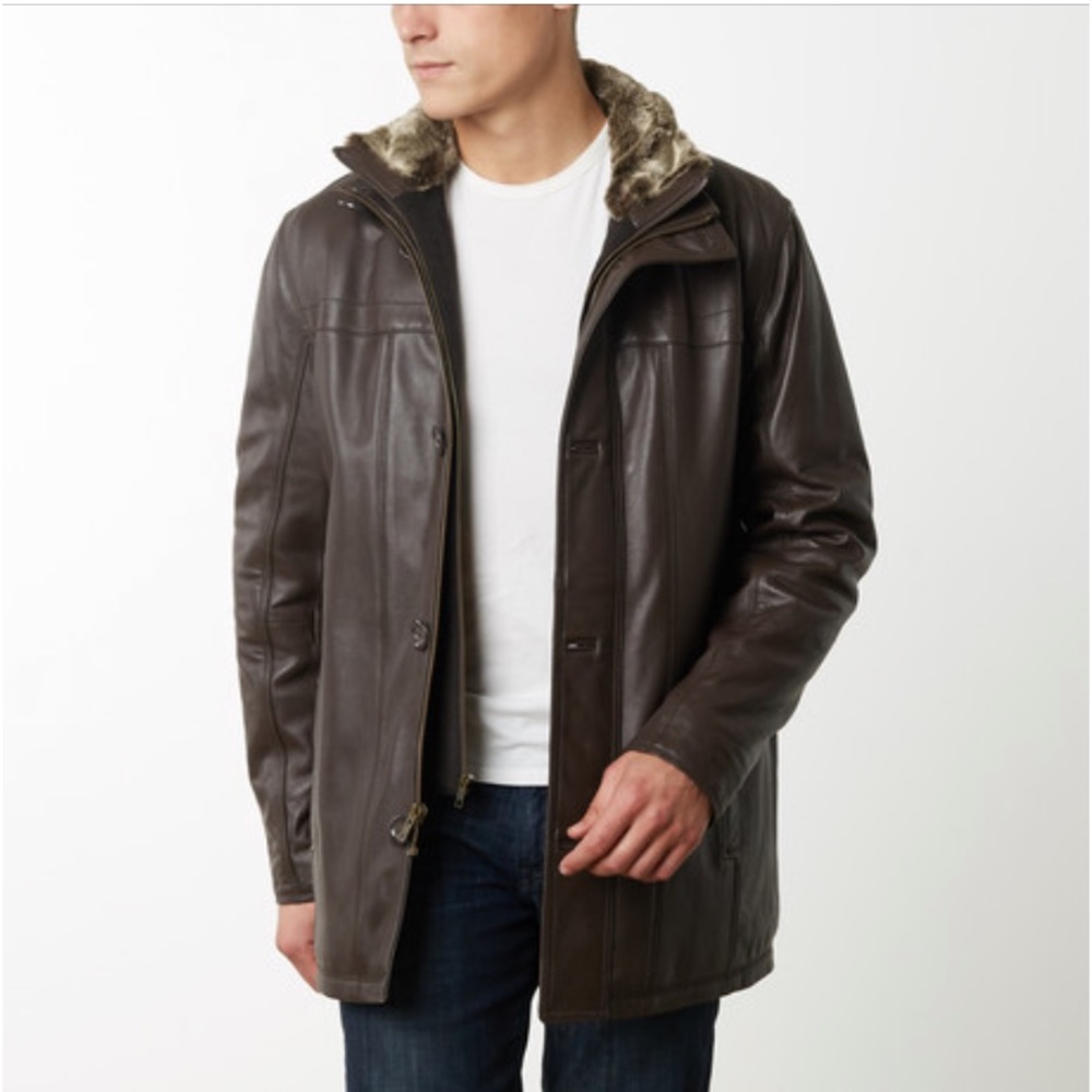 NWOT Mason & Cooper Leather Coat 2XL